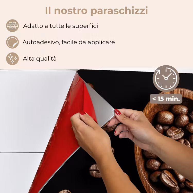 Paraschizzi cucina - Legno - Nero - Chicchi di caffè — 4