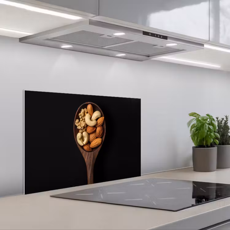 Paraschizzi cucina - Legno - Noce - Nero — 1