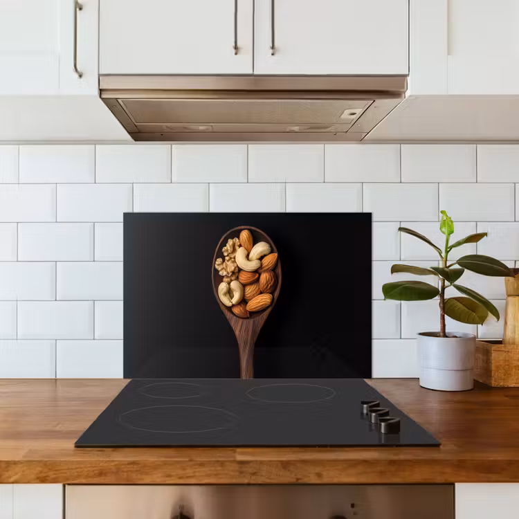 Paraschizzi cucina - Legno - Noce - Nero — 3