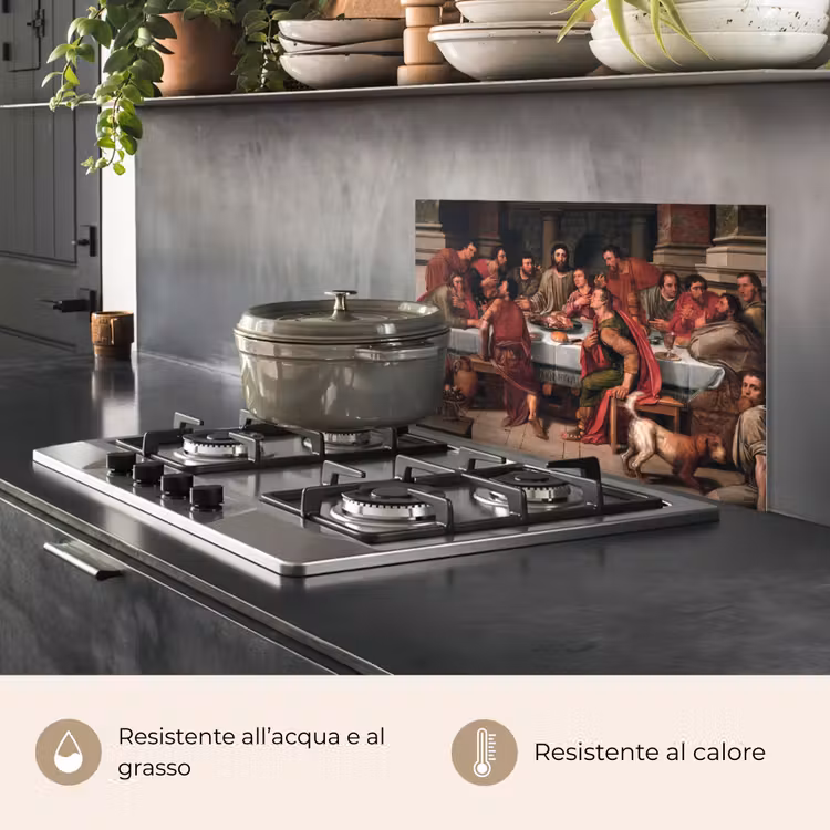 Paraschizzi cucina - L'ultima cena - Dipinto di Willem Key — 2