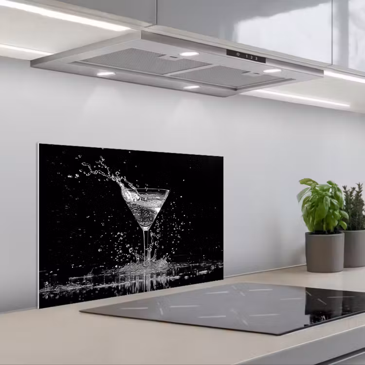 Paraschizzi cucina - Martini Monocromatico Splashing — 1