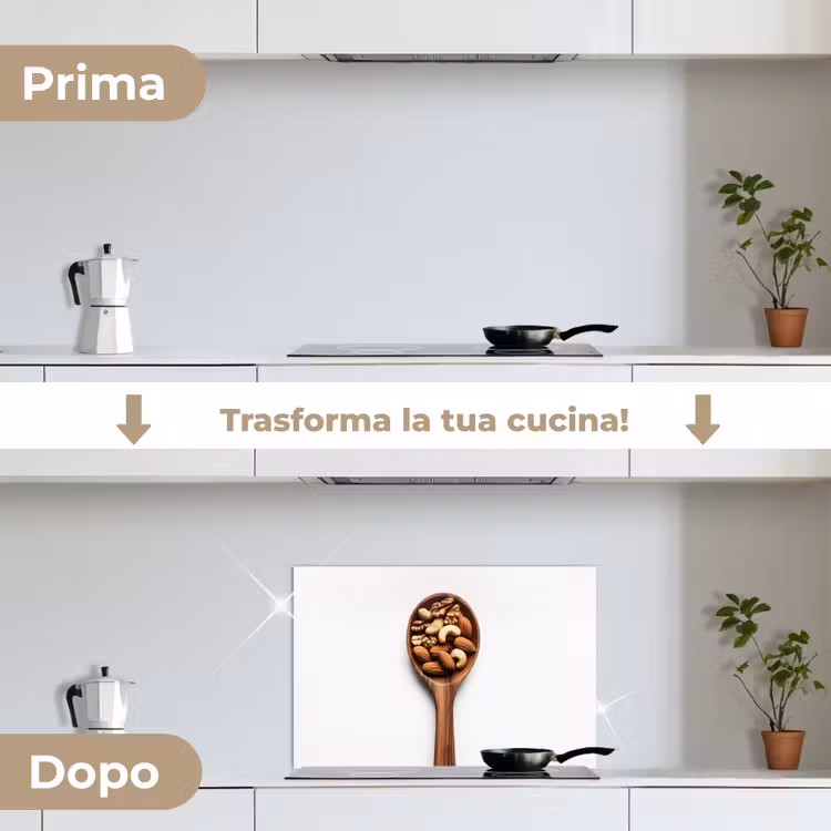 Paraschizzi cucina - Noce - Bianco - Legno — 7