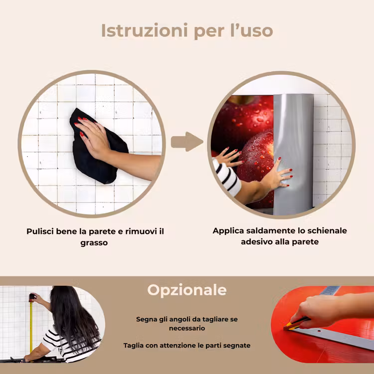 Paraschizzi cucina - Rosso - Mele - Frutta — 6