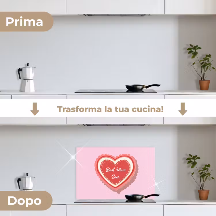 Paraschizzi cucina - Testo - Cuore - Madre - Rosa — 7