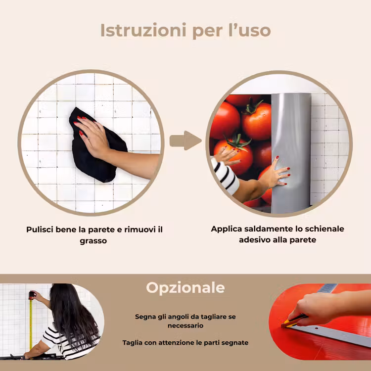 Paraschizzi cucina - Verdure - Rosso - Pomodori — 6