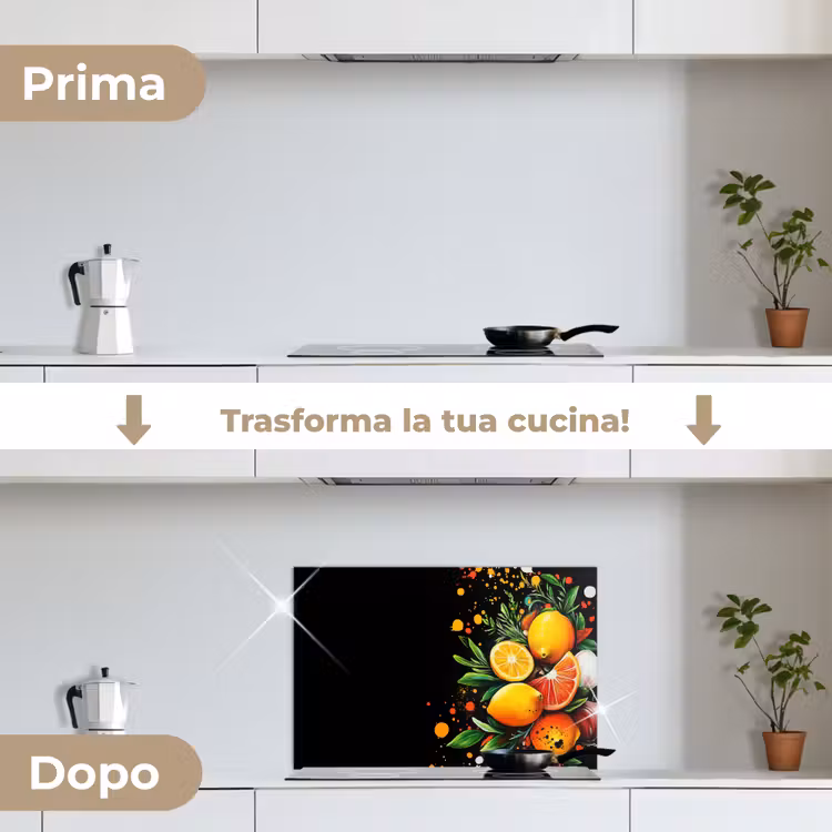 Paraschizzi cucina - Limoni - Nero - Erbe - Graffiti - Pittura — 7