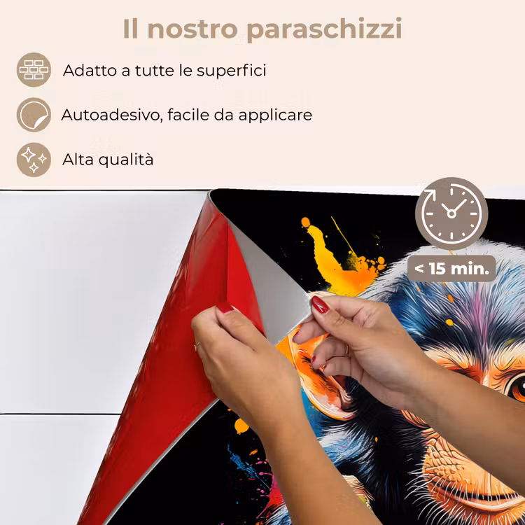 Paraschizzi cucina - Scimmia - Graffiti - Colorato - Banane - Moderno — 4