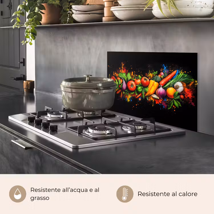 Paraschizzi cucina - Verdure - Cibo - Erbe - Graffiti - Cucina — 2