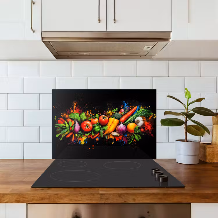 Paraschizzi cucina - Verdure - Cibo - Erbe - Graffiti - Cucina — 3