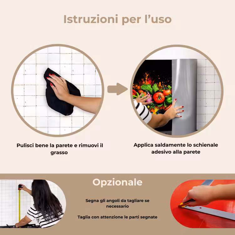 Paraschizzi cucina - Verdure - Cibo - Erbe - Graffiti - Cucina — 6