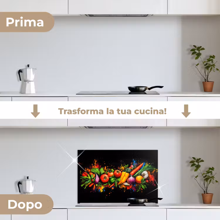 Paraschizzi cucina - Verdure - Cibo - Erbe - Graffiti - Cucina — 7