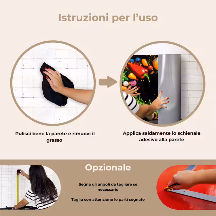 Paraschizzi cucina - Verdure - Graffiti - Colorati - Cucina - Astratto — 6