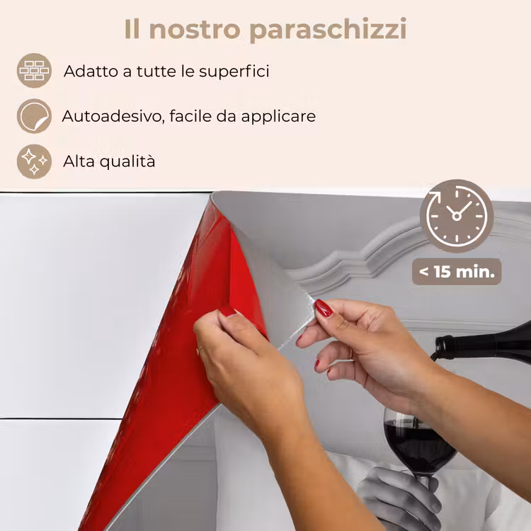 Paraschizzi cucina - Lenzuola - Braccia - Vino - Bicchiere — 4