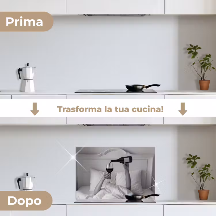 Paraschizzi cucina - Lenzuola - Braccia - Vino - Bicchiere — 7