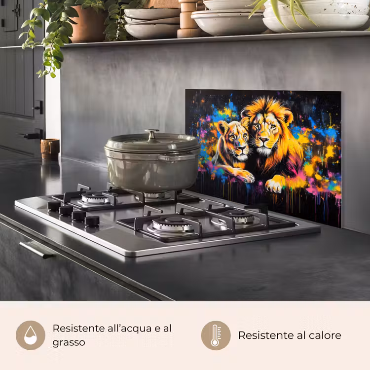 Paraschizzi cucina - Leoni - Pittura - Colori — 2