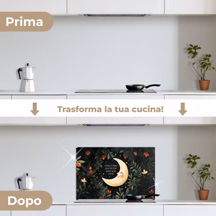 Paraschizzi cucina - Luna - Citazione - Fiori - Stelle — 7
