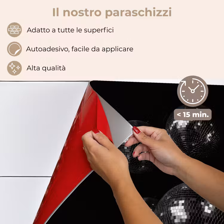 Paraschizzi cucina - Palline da discoteca - Minimalista - Nero — 4