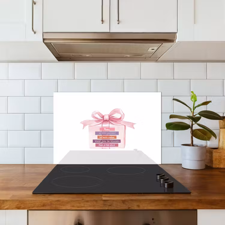 Paraschizzi cucina - Regalo - Fiocco - Testo - Rosa — 3