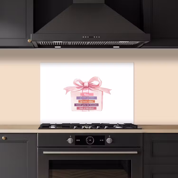 Paraschizzi cucina - Regalo - Fiocco - Testo - Rosa — 5