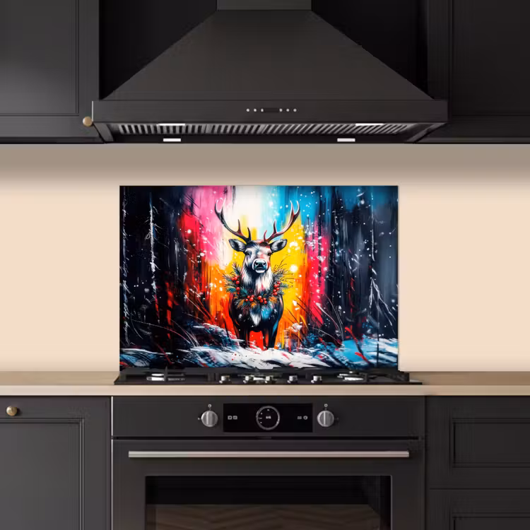 Paraschizzi cucina - Renna - Corna - Ghirlanda - Colorata — 5