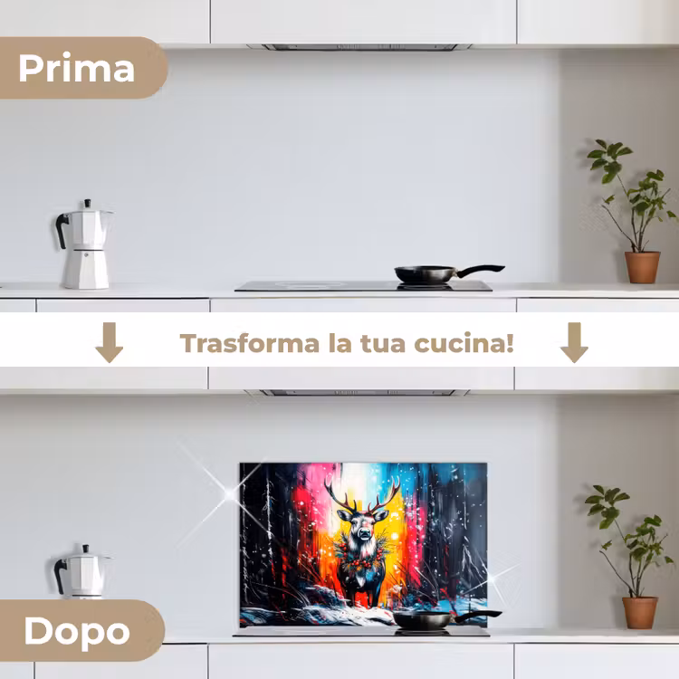 Paraschizzi cucina - Renna - Corna - Ghirlanda - Colorata — 7