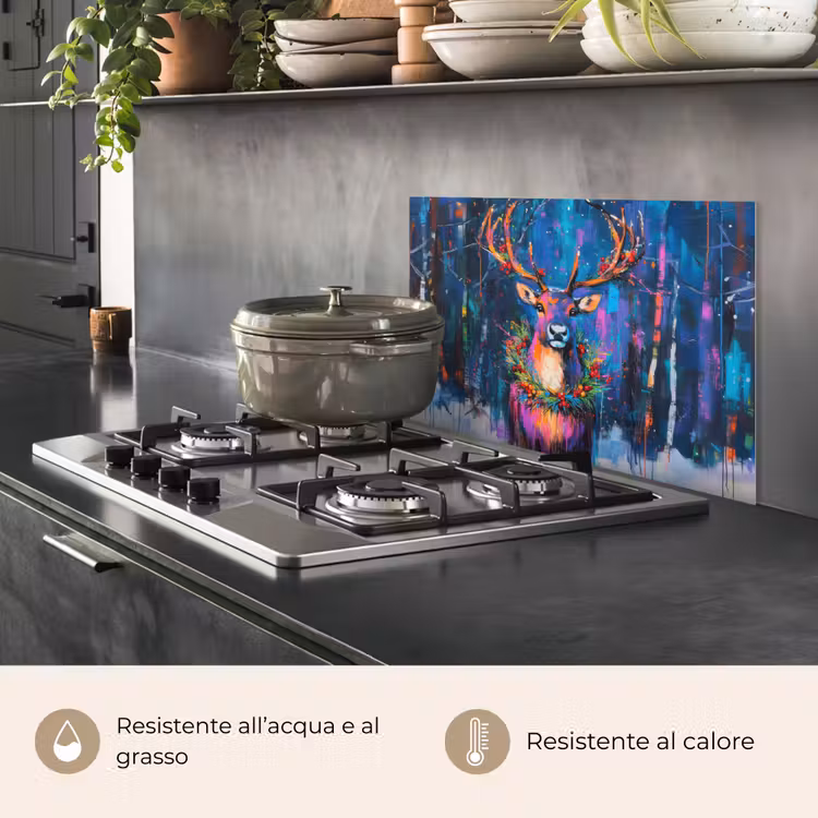 Paraschizzi cucina - Renna - Ghirlanda - Fiaba - Blu — 2