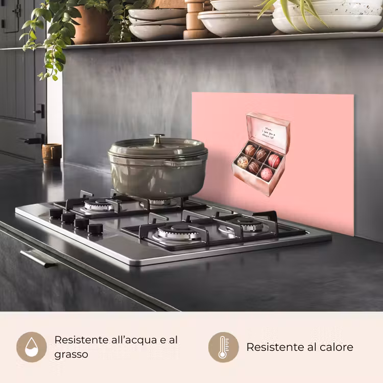 Paraschizzi cucina - Scatola - Bonbons - Amorevole - Testo — 2