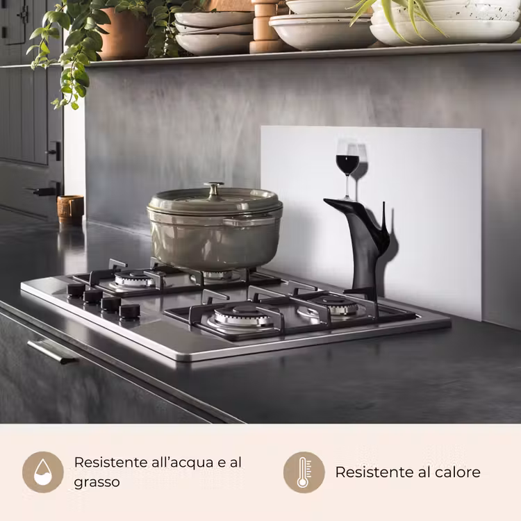 Paraschizzi cucina - Tacco - Vino - Minimalista - Nero — 2