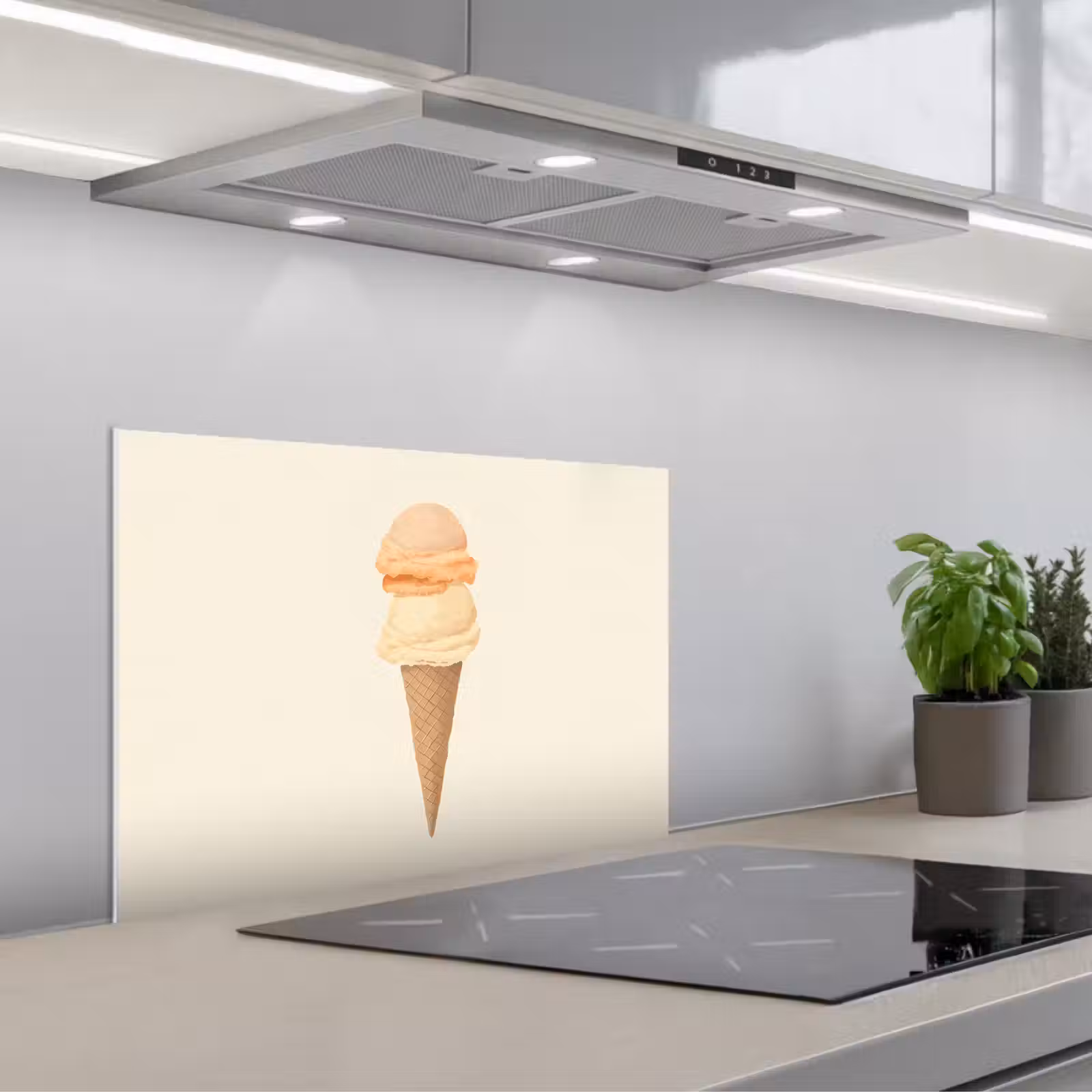 Paraschizzi cucina - Minimalista - Paletta per gelato - Corno - Beige — 1