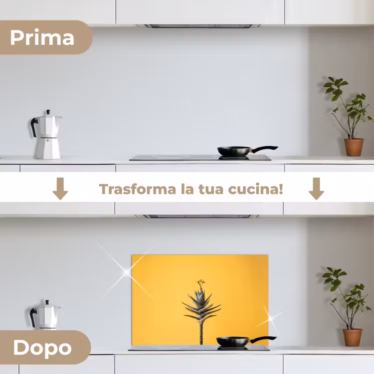 Paraschizzi cucina - Pianta - Minimalista - Fiore - Giallo — 7