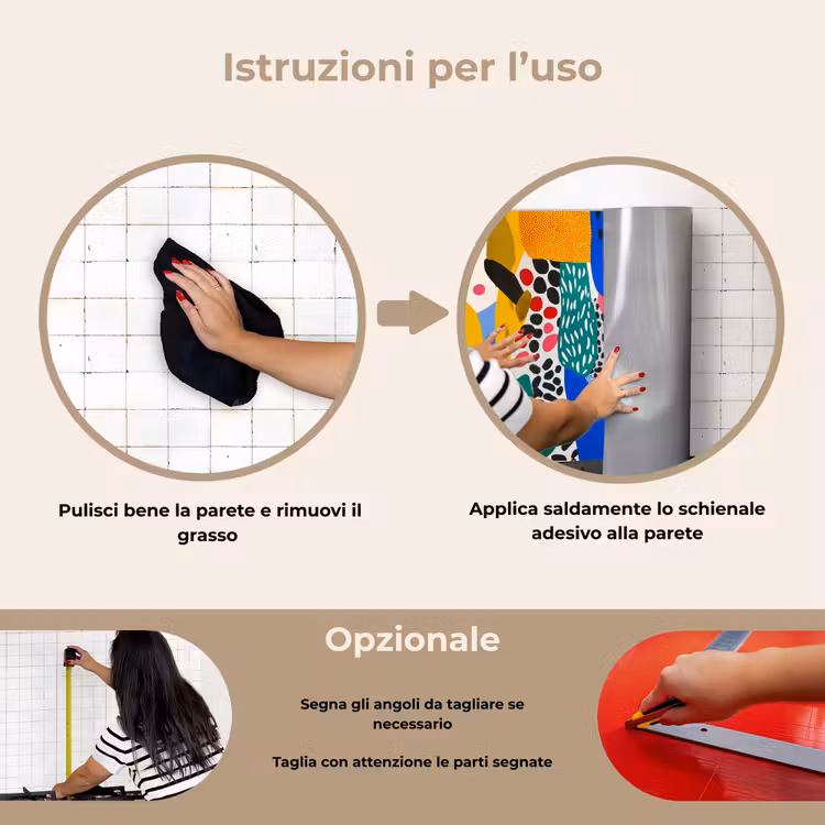 Paraschizzi cucina - Puntini - Forme - Moderno - Colori — 6