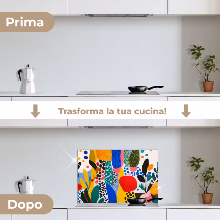 Paraschizzi cucina - Puntini - Forme - Moderno - Colori — 7