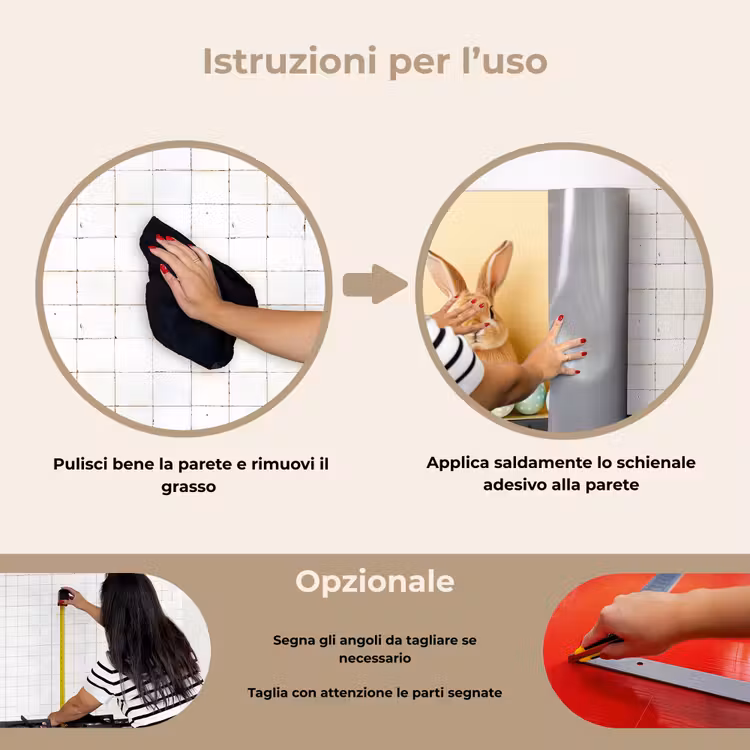 Paraschizzi cucina - Uova - Coniglio - Tinte pastello — 6