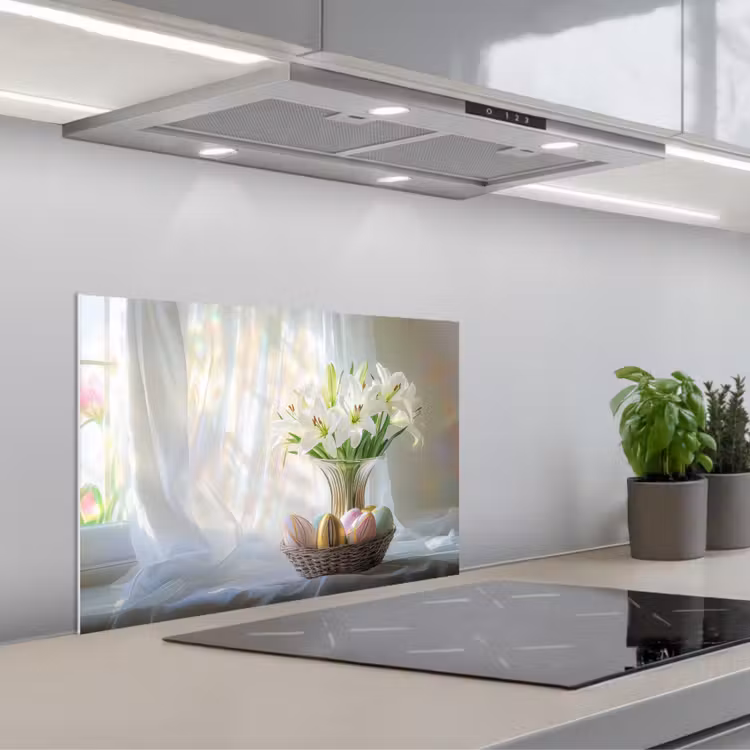 Paraschizzi cucina - Vaso - Uova - Fiori — 1