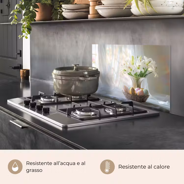 Paraschizzi cucina - Vaso - Uova - Fiori — 2