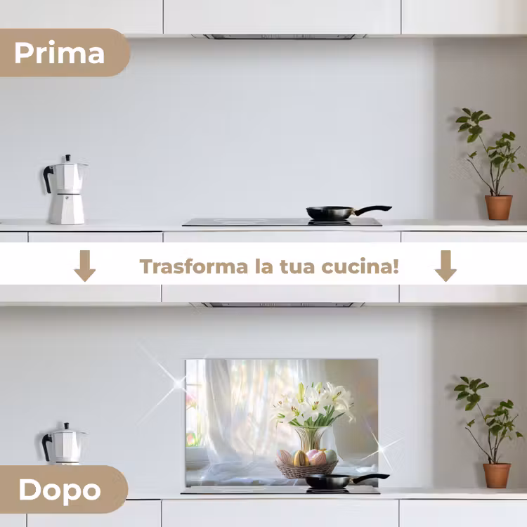 Paraschizzi cucina - Vaso - Uova - Fiori — 7