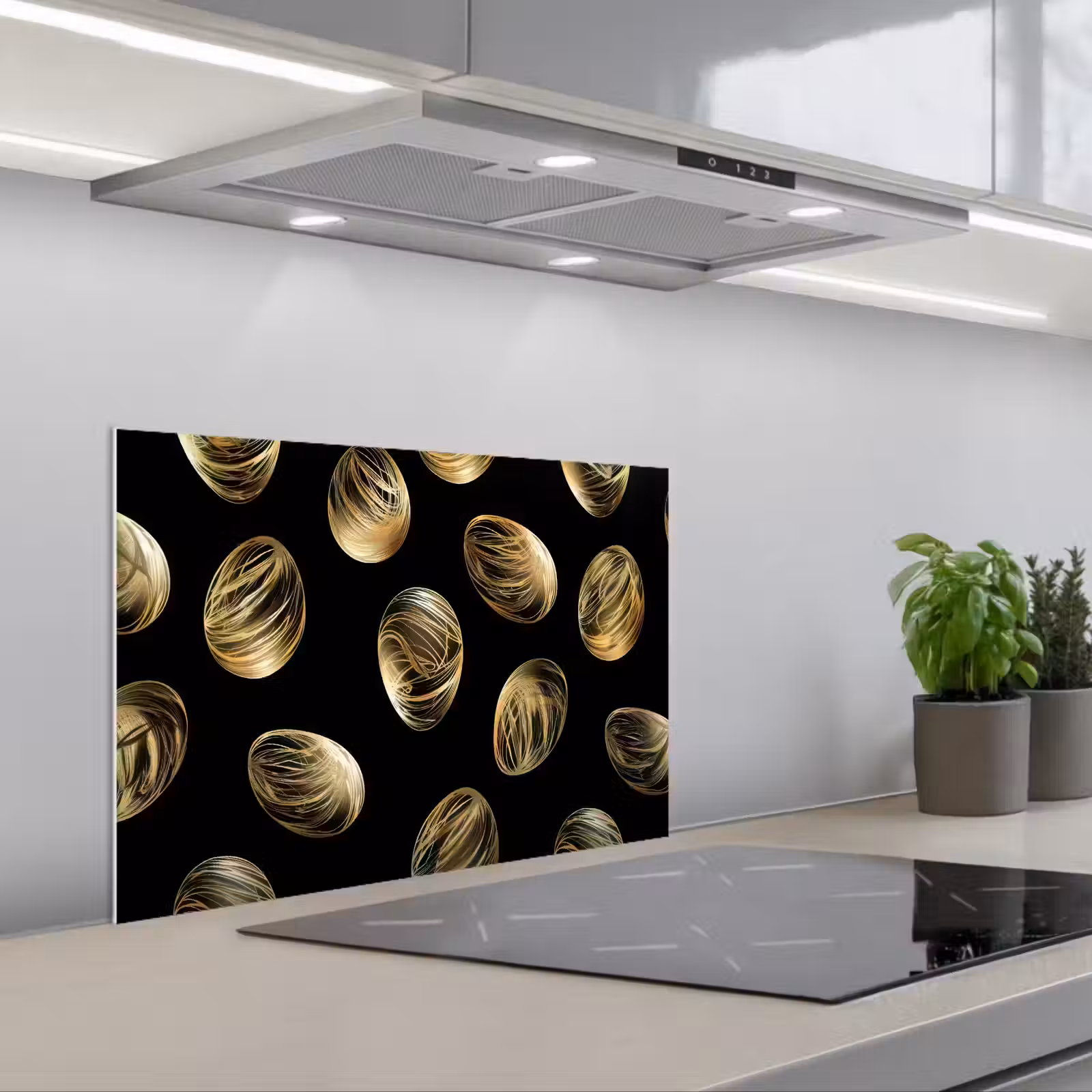 Paraschizzi cucina - Uova - Oro - Modello — 1