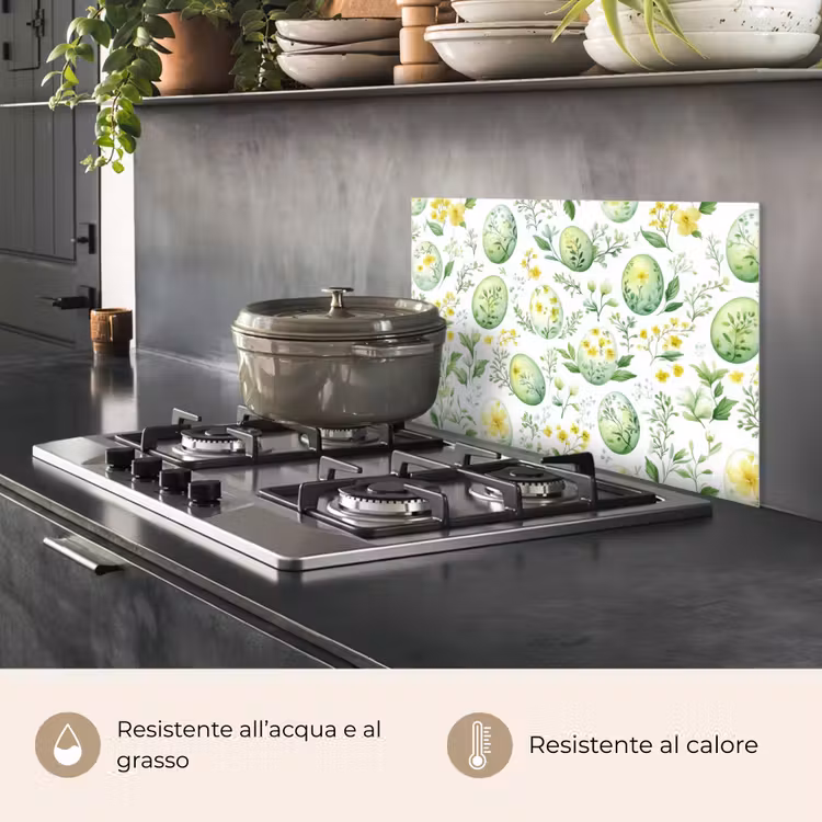 Paraschizzi cucina - Modello - Verde - Uova — 2