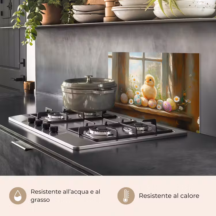 Paraschizzi cucina - Pulcino - Finestra - Uova di Pasqua — 2