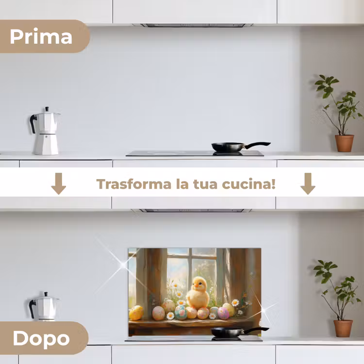 Paraschizzi cucina - Pulcino - Finestra - Uova di Pasqua — 7
