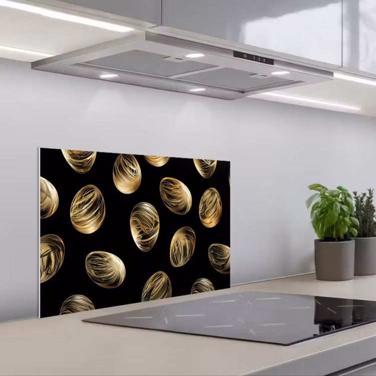 Paraschizzi cucina - Uova - Oro - Modello — 1