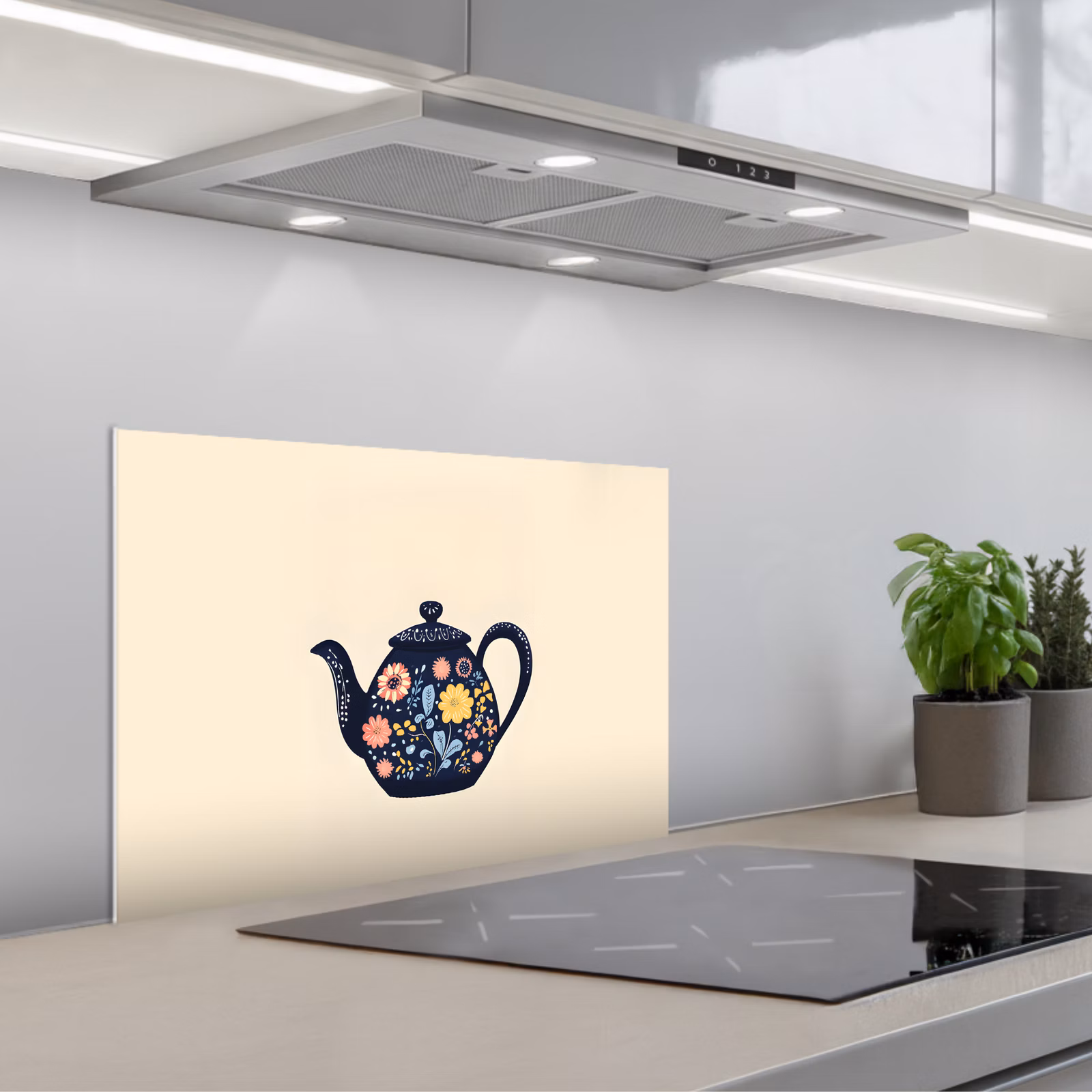Paraschizzi cucina - Teiera - Colorata - Fiori — 1