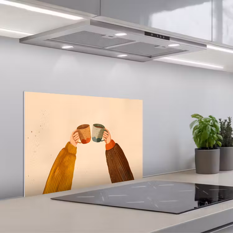 Paraschizzi cucina - Illustrazione - Tazze - Salute - Marrone — 1