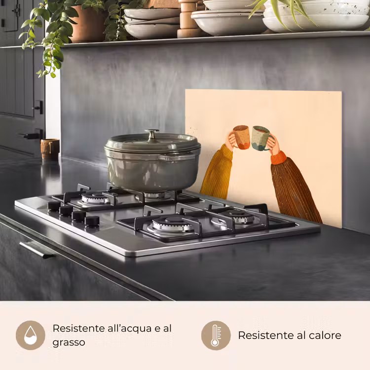 Paraschizzi cucina - Illustrazione - Tazze - Salute - Marrone — 2