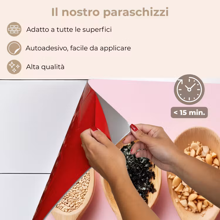 Paraschizzi cucina - Ingredienti - Cucchiai - Legno - Rosa — 4