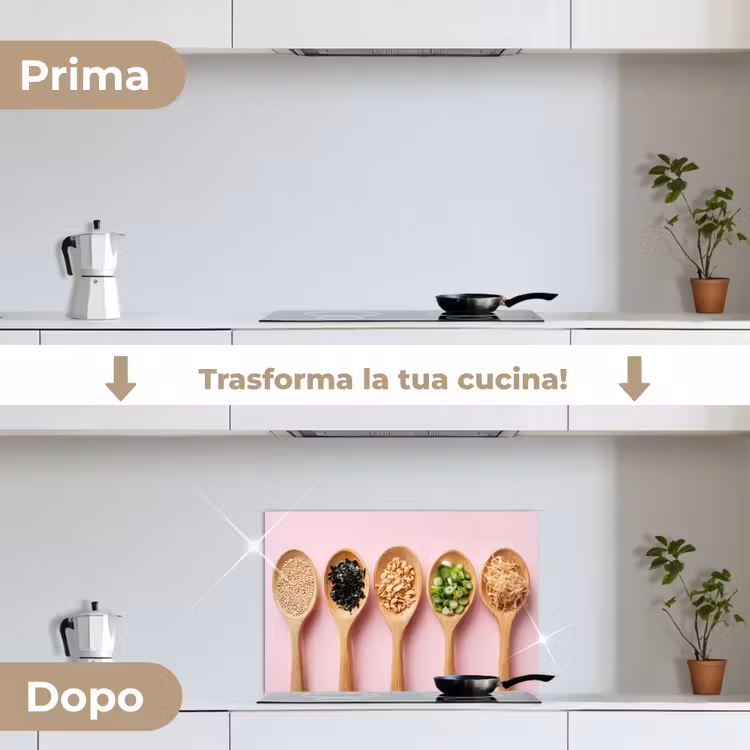 Paraschizzi cucina - Ingredienti - Cucchiai - Legno - Rosa — 7