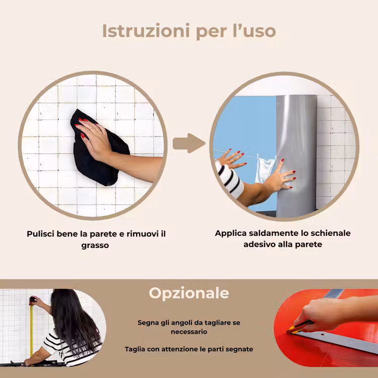 Paraschizzi cucina - Lenzuola - Stendibiancheria - Blu - Minimalista — 6