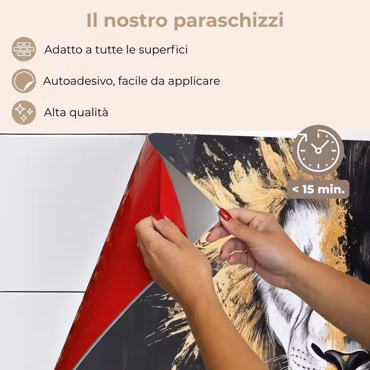 Paraschizzi cucina - Leone - Spaccato - Nero - Linea — 4