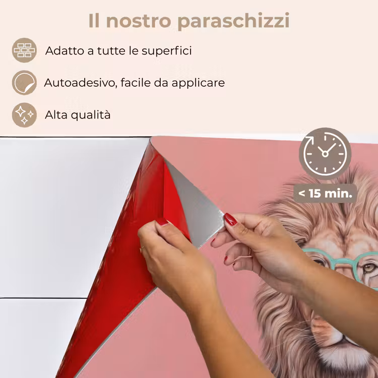 Paraschizzi cucina - Leone - Tuta - Quadri - Occhiali — 4
