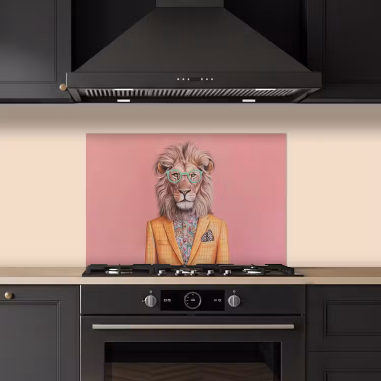 Paraschizzi cucina - Leone - Tuta - Quadri - Occhiali — 5